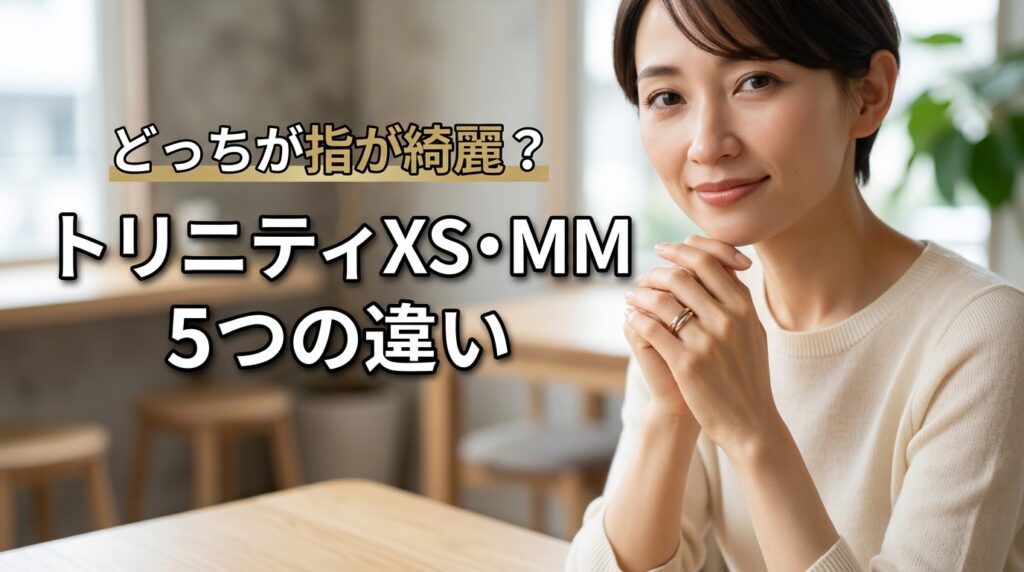 カルティエのトリニティリングXSとMMどっちが指が綺麗に見える？5つの違い
