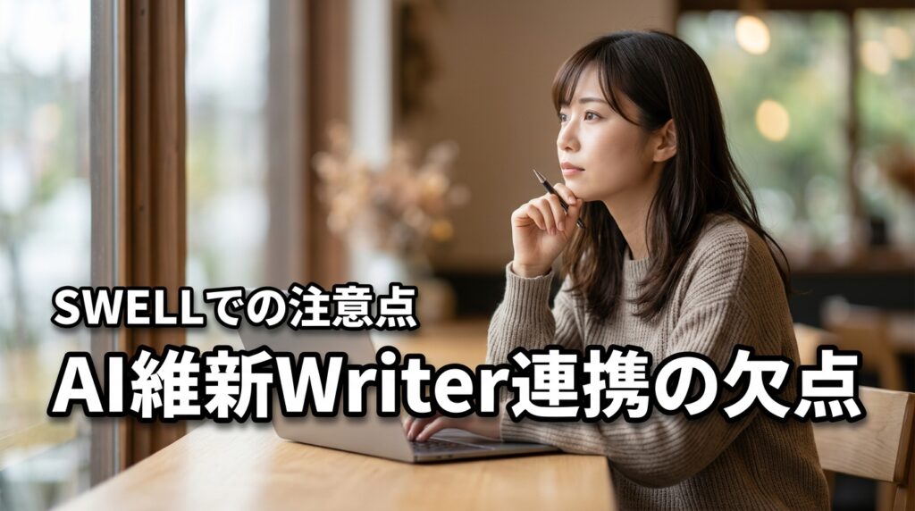 AI維新WriterとSWELLの連携は後悔する？導入前に知るべきデメリットを解説