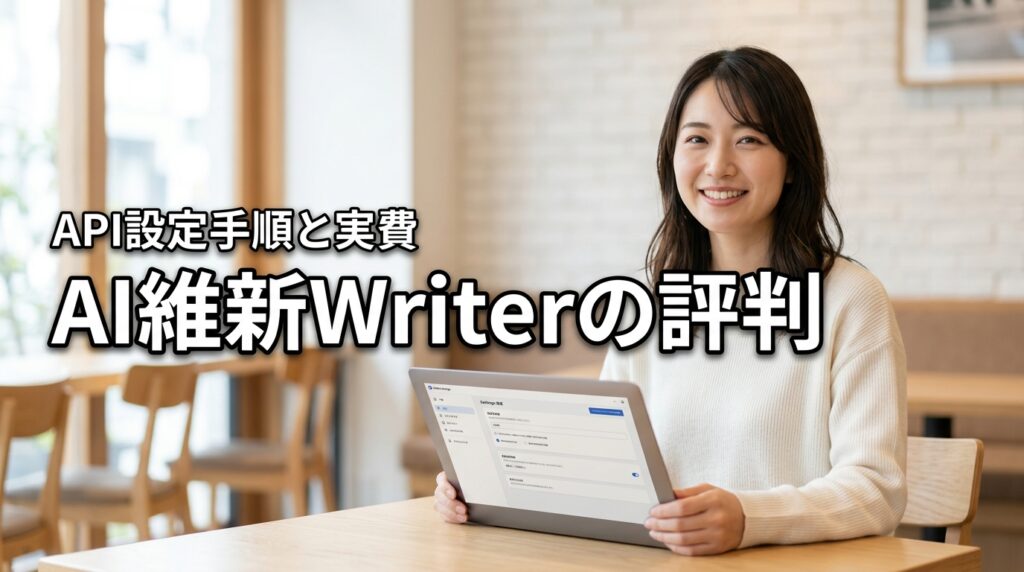 AI維新Writerの評判は？Gemini API設定の手順や実費を検証