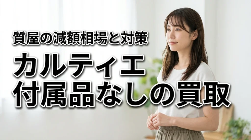カルティエの付属品なしは質屋で買取拒否される？気になる買取価格の減額相場と対策