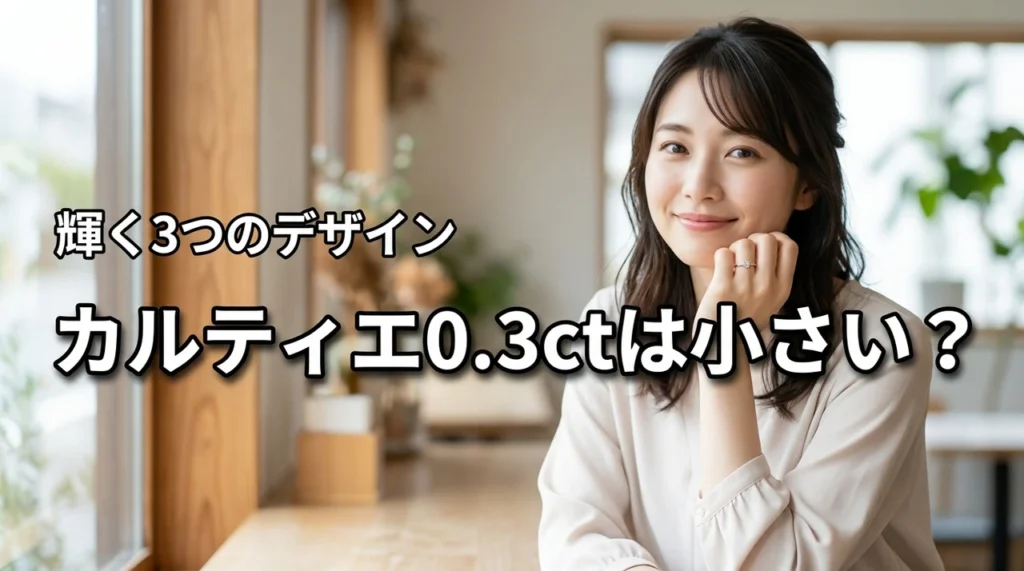 カルティエの婚約指輪0.3カラットは小さい？見栄えを良くする3つのデザインと魅力