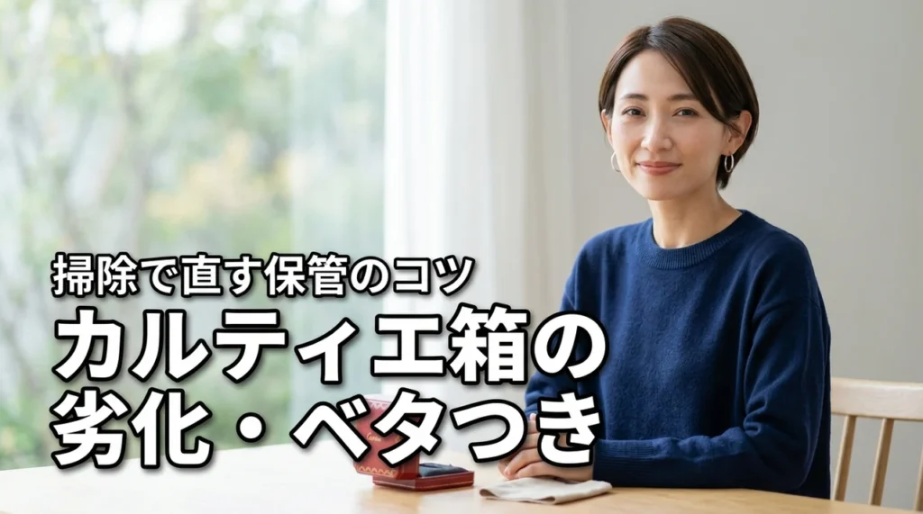 カルティエのジュエリー箱の劣化・ベタつきは掃除で直る!大切な中身を守る保管のコツ