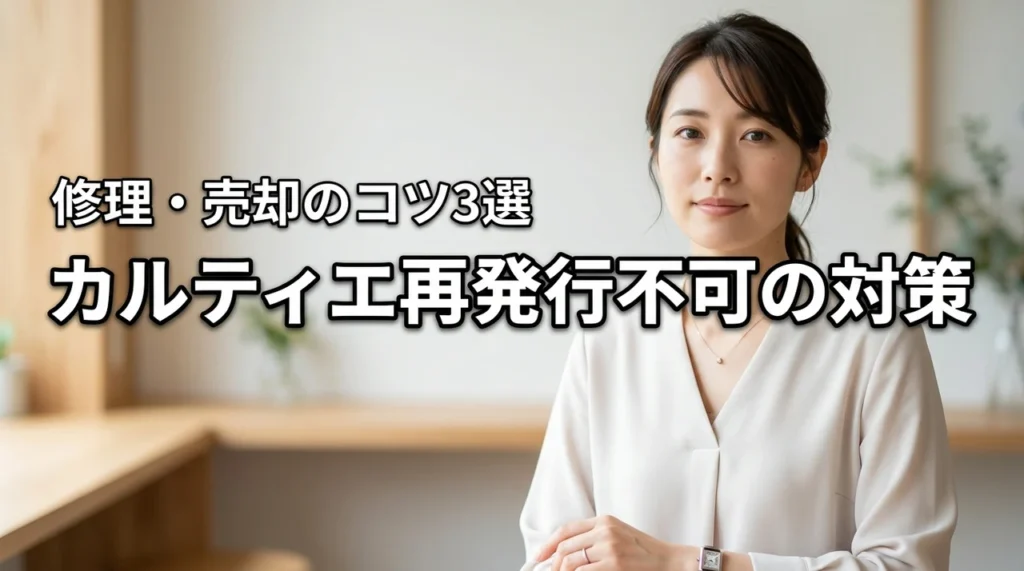 対策3選!カルティエのギャランティーカードが再発行できない時の修理や売却のコツ