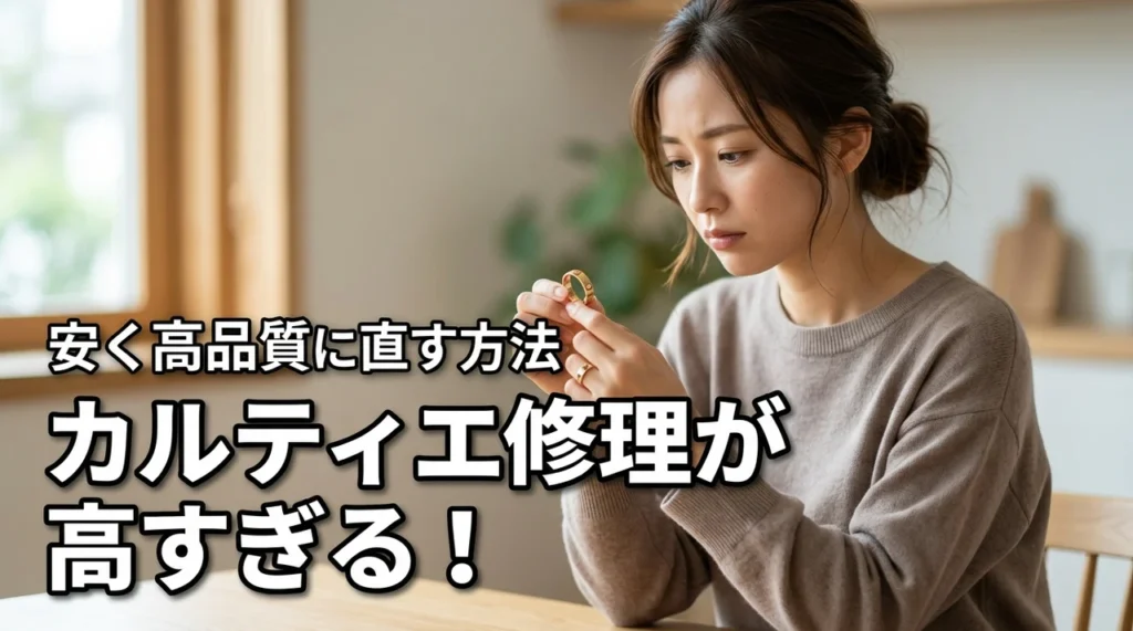 カルティエのジュエリー修理代が高すぎる…正規店以外で品質良く安く直すには?