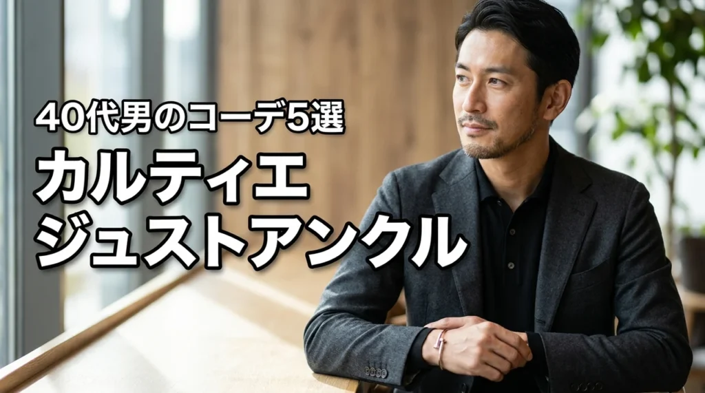 カルティエ ジュストアンクル コーデ 40代 男の正解は?5つの着こなし実例と素材選び