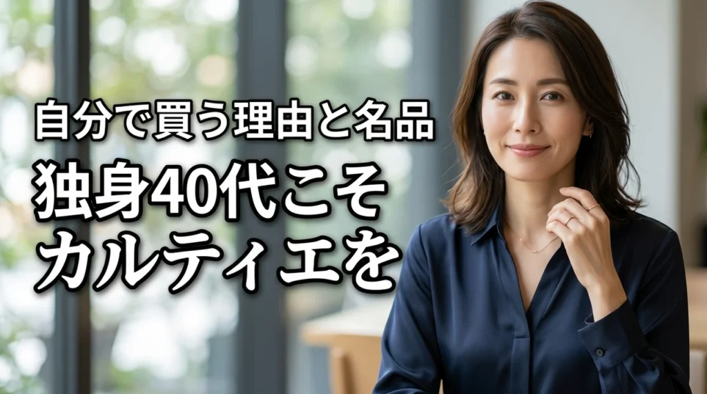 独身40代こそカルティエを自分で買うべき理由とおすすめジュエリー