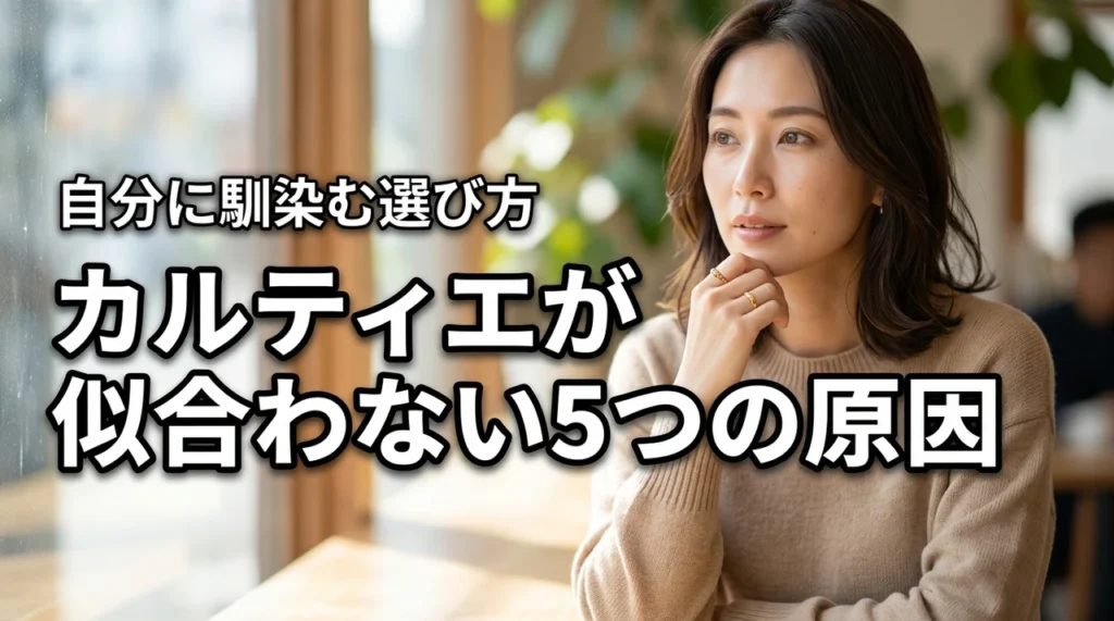 カルティエが似合わない気がする5つの原因と解決策|自分に馴染む選び方