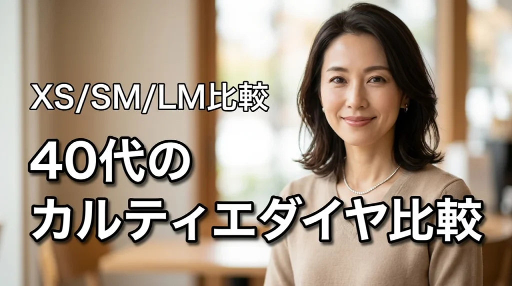 カルティエ一粒ダイヤネックレス、40代の大きさ比較|XS/SM/LMどれが正解?